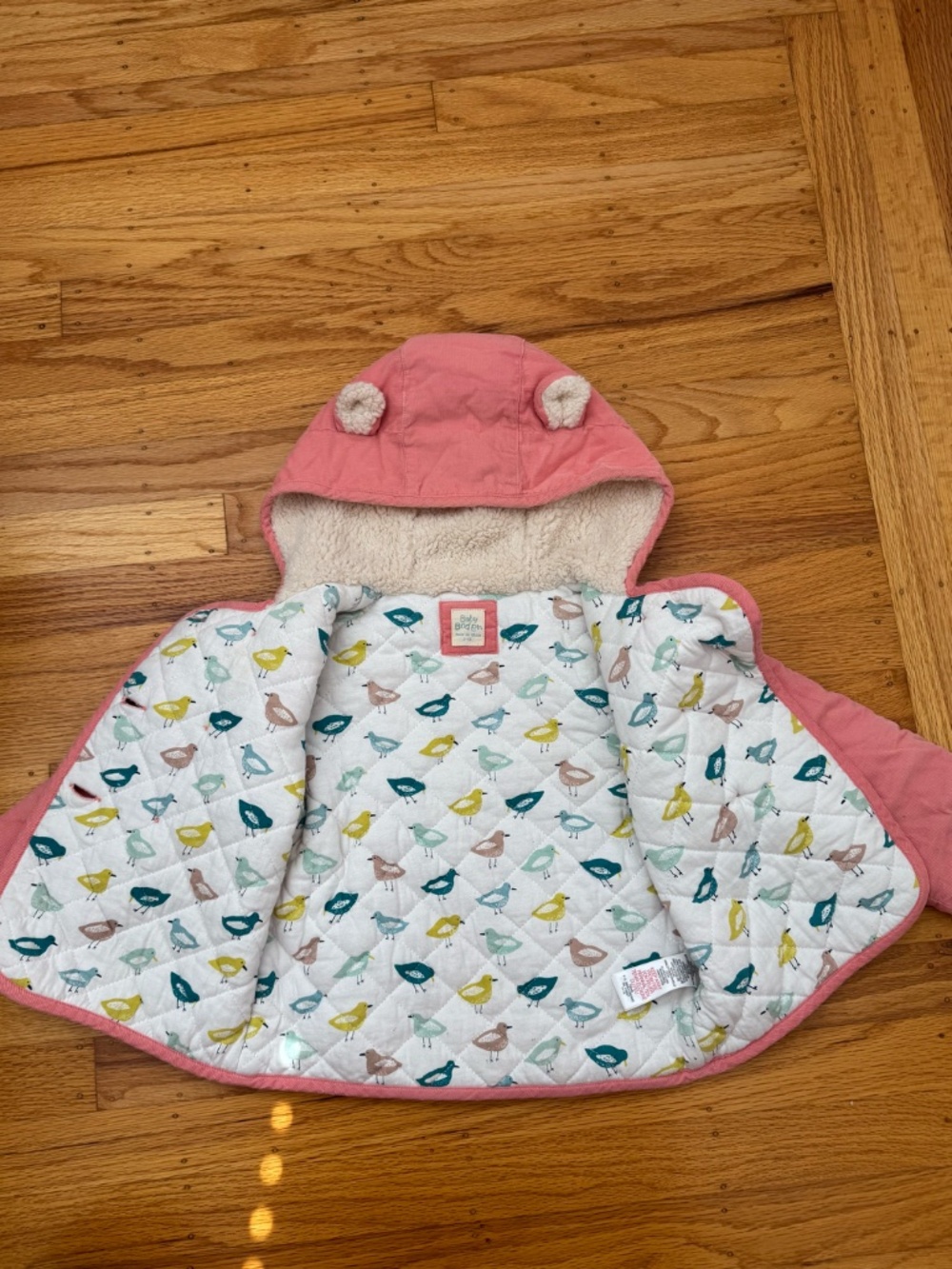 Mini Boden Light Pink Jacket with Hoodie for Girl (3-4yr)